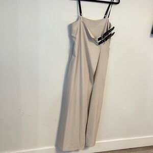 SHEIN Beige Wide Leg Jumpsuit